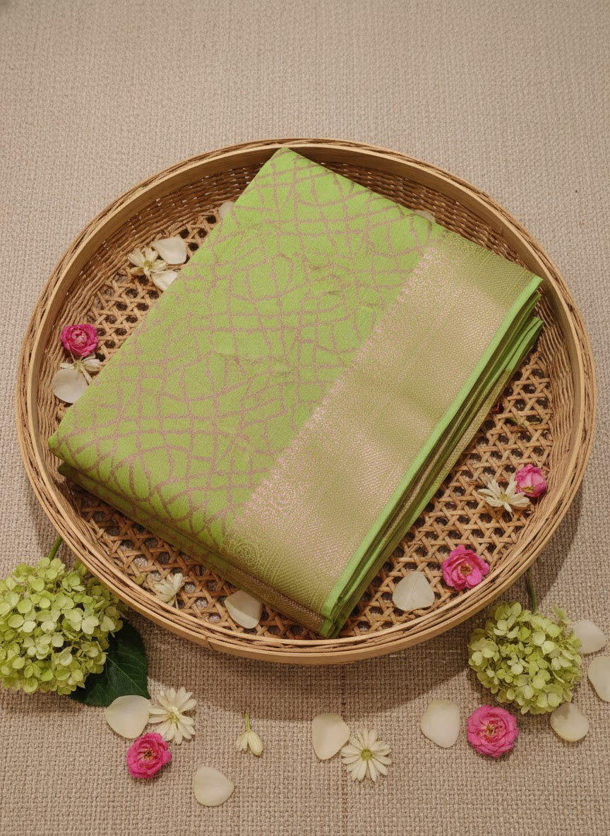 Pastel Green Traditional Saree
