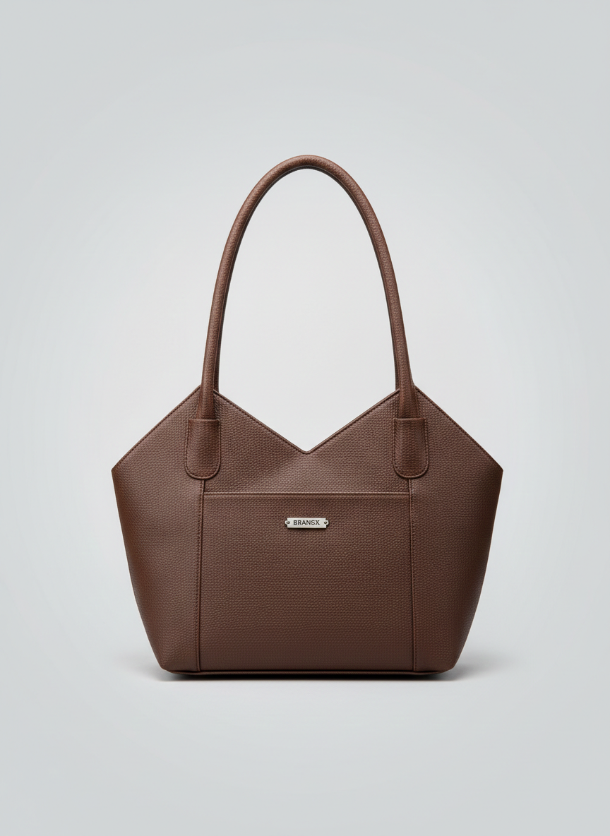 Deliza Women's Top Handle Handbag, Synthetic Fabric, Single Compartment with Zip Pockets (Black/Brown/Beige)