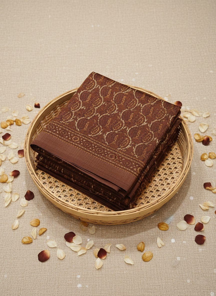 Classic Brown Traditional Motif Saree