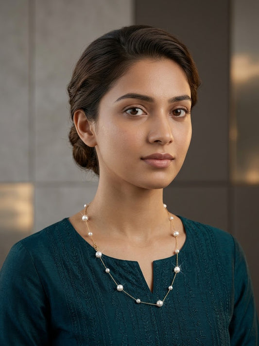 Pearl Accent Chain Necklace