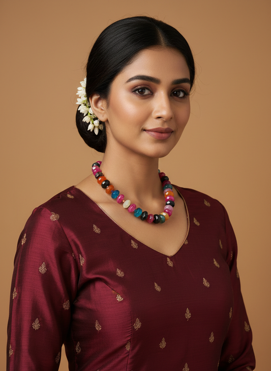 Multicolor Beaded Statement Necklace