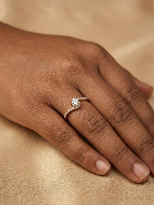Sparkle Solitaire Adjustable Ring
