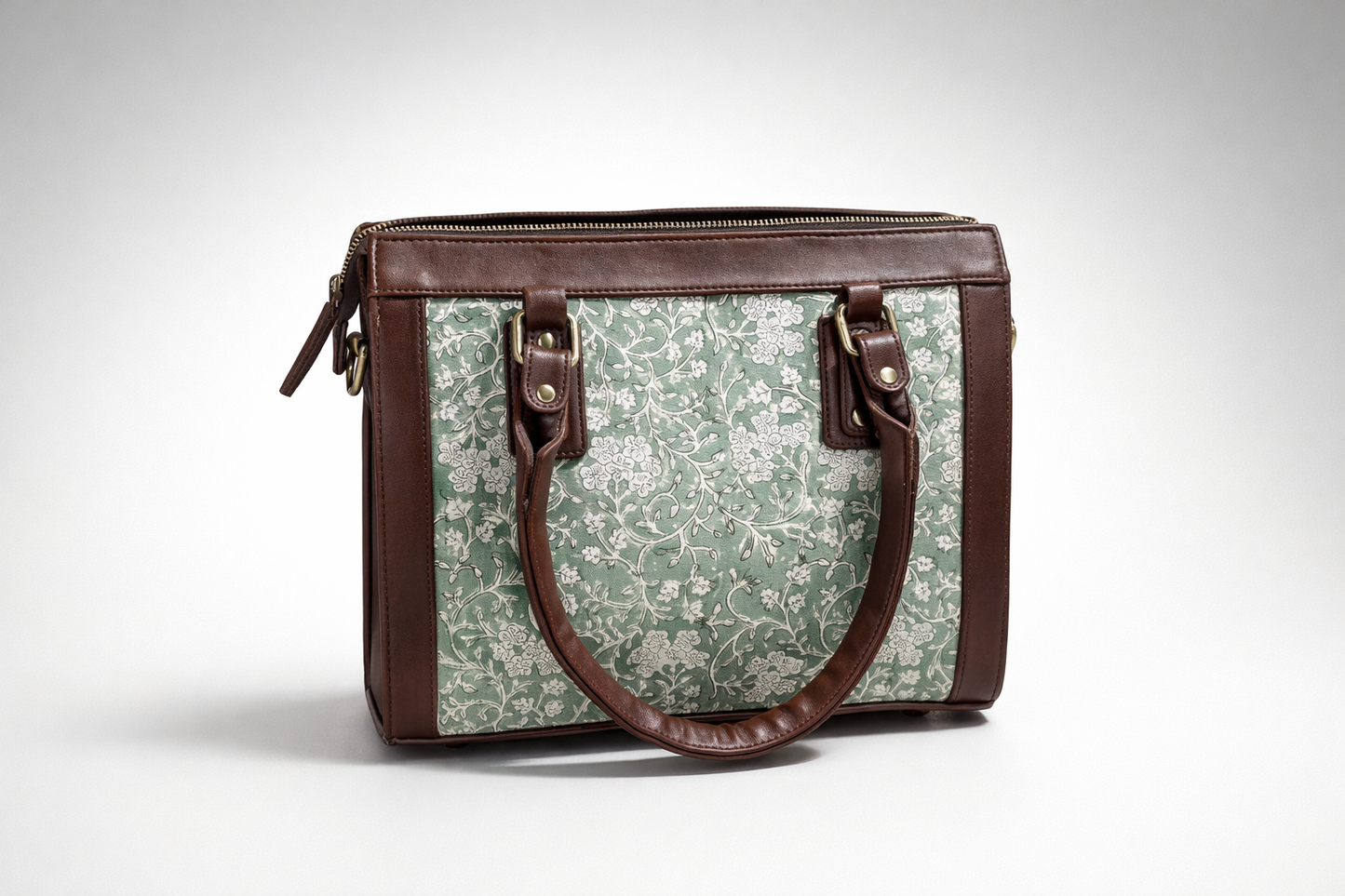 Women's Top Handle Handbag, Synthetic Fabric, Single Compartment