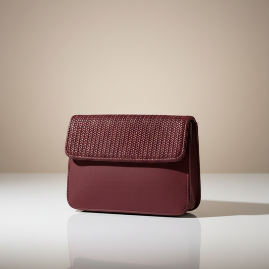 Women's Open Type Sling Bag, Single Compartment, Adjustable Strap (Maroon)