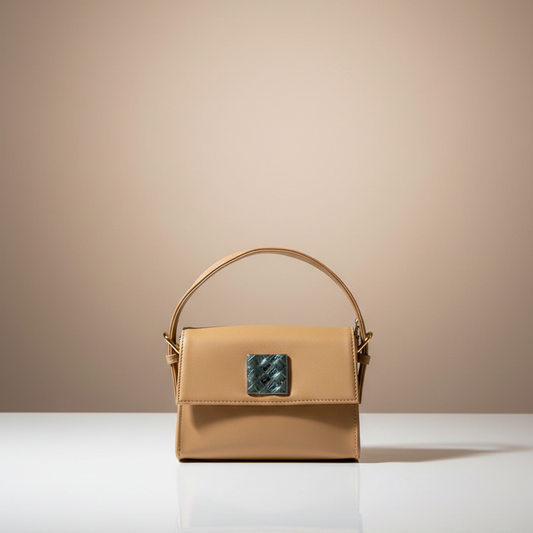 Women's Sling Bag, Synthetic Fabric, Single Compartment with 1 Zip Pocket (Beige/Lavender/Pastel Blue)