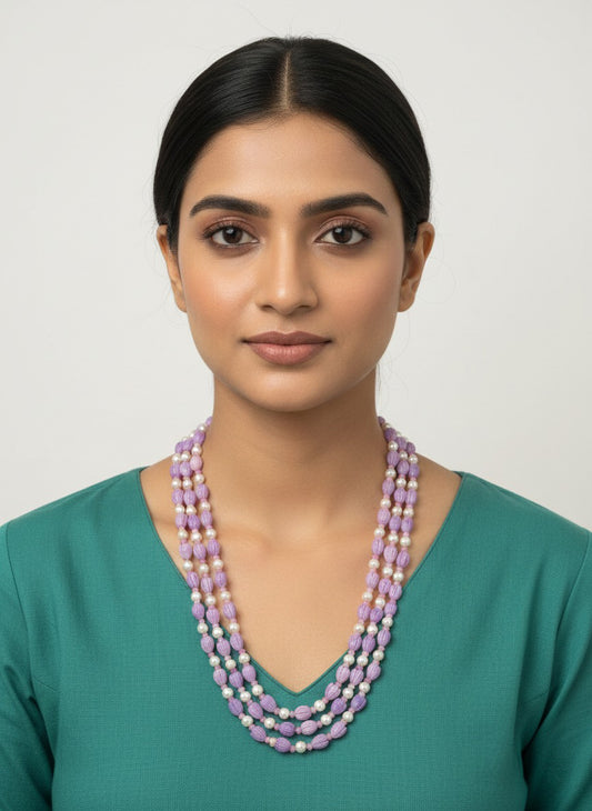 Multi-Layer Pastel Pearl Necklace